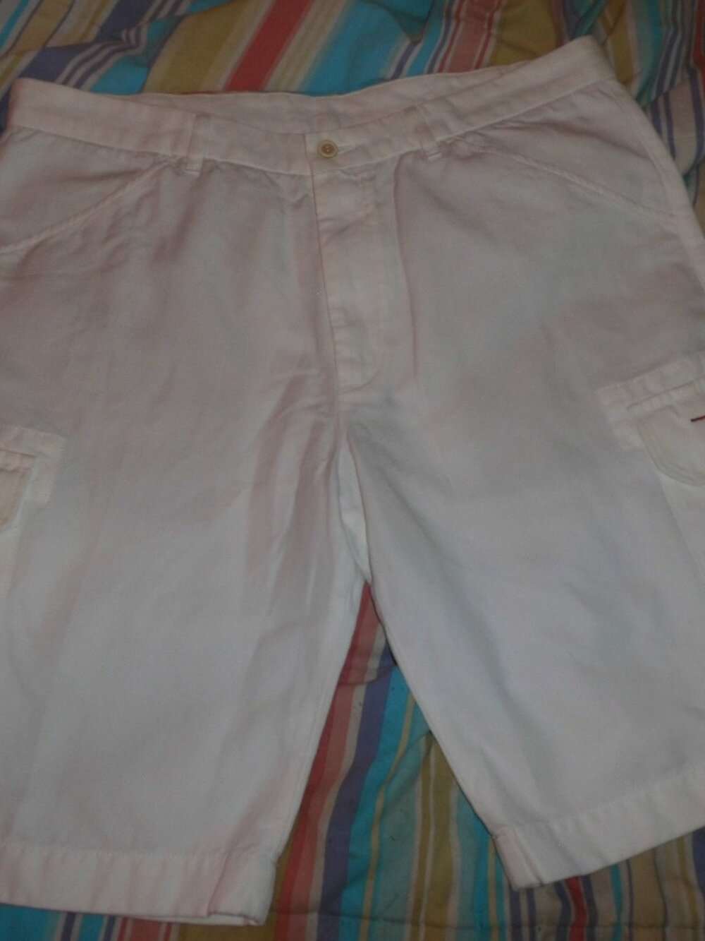 LORO PIANA MENS ITALIAN MADE LINEN BLEND SZ 35 CARGO SHORTS